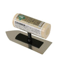 Stainless Steel Trowel For Tight Paint Jobs In Narrow Areas, 3.5 Inch Blade shown with wooden handle and rust-resistant plate