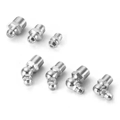 45Pcs M6 M8 M10 Zerk Grease Nipple Fitting Kit Pro Grade Durable Metal Brass Iron Plating for mechanical lubrication parts