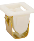Dryer Door Catch And Latch Kit Replacement for worn out doors, white plastic and metal, includes all parts, stops rattle