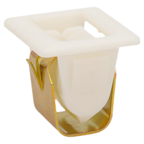 Dryer Door Catch And Latch Kit Replacement for worn out doors, white plastic and metal, includes all parts, stops rattle