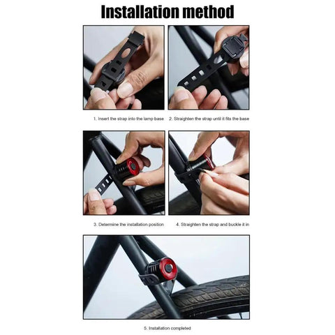 Custom Fit Aluminum Bike Tail Light For Happy E-Bike Offroad MTB Boosts Night Riding Safety with Super Bright Illumination For Urban Commutes and Dark Outdoor Paths