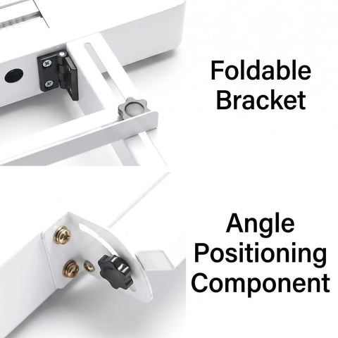 Close-up of foldable bracket and angle positioning component on Heavy Duty 110V Acrylic Bending Machine.