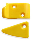 Tire Changer Plastic Inserts Kit For Duck Head Mount And Demount, Nylon Demount Fitting Head Parts, yellow front and rear inserts.