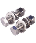 stainless steel hex bolt kit featuring bolts, nuts, and washers for heavy-duty DIY projects