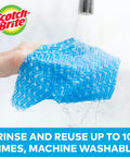 Reusable Kitchen Wipes, 60 Count, Rinse and Reuse Up to 10 Times, Machine Washable, shown under running water
