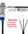 Inductive Proximity Sensor Switch LJ18A3-8-Z/BY, 8mm Detection Range, PNP NO, 3-Wire DC 10-30V, 200mA, labeled wiring colors