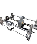 T8 Lead Screw Kit For 3D Printers With Optical Axis And SK8 Bearing Bracket, All In One Plug And Play Linear Motion System For Precise, Smooth, Quick DIY Printer Upgrades, metal parts on white