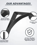 Beefy Steel Shelf Brackets For Heavy Duty DIY Shelving 9x12x4 Inch 1 Quarter Inch Natural Steel Black Hand Welded Mantel Advantages