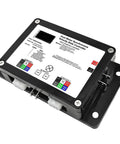 Upgraded 13398-DO Dual Synchronous Slide-Out Controller for RV In-Wall Units, showing control panel and plug-in sockets