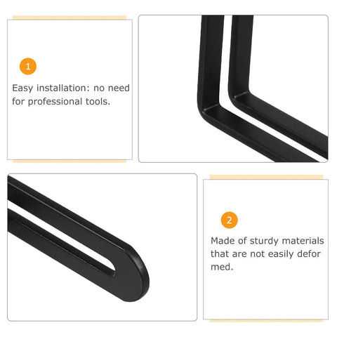 Close-up of easy installation guide for Beefy Stainless Steel L Shape Shelf Brackets Set 10 Pack Heavy Duty Corner Braces For Wood Shelves And Cabinets Extra Stability Secure Support Right Angle DIY Furniture Hardware