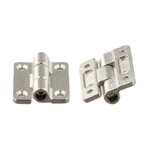4 Pack Adjustable Torque Damping Cabinet Hinges Zinc Alloy Flat Positioning Hinges For Furniture Doors And Industrial Equipment 26X22MM Silver