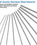 30 Piece Stainless Steel Round Rod Set In Six Sizes 1mm 1.5mm 2mm 2.5mm 3mm And 4mm 100mm Length 304 Stainless Steel Metal Rods Displayed