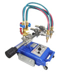 Heavy Duty Semi Automatic Double Torch Gas Cutting Machine Features Buttery Smooth Tracking Rock Solid Alloy Frame For Nail Perfect Bevel Or Straight Cuts Every Time, with dual torches and hydraulic controls.