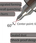 Close-up of Medium Duty MT4 Live Center Long Nose 60 Degree Point With 0.000197 Inch Precision 4MT Morse Taper shown with specifications.