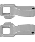 Washer Door Lock Striker 41262 Set Of 2 For Kenmore Washing Machine MFG63099101 Replacement Part Secure Closure For Reliable Washes And Easy Install Now. silver metal replacement strikers shown front view