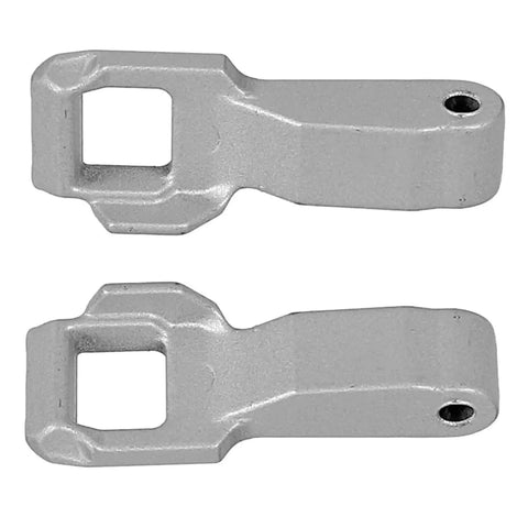 Washer Door Lock Striker 41262 Set Of 2 For Kenmore Washing Machine MFG63099101 Replacement Part Secure Closure For Reliable Washes And Easy Install Now. silver metal replacement strikers shown front view