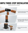 Installation guide for Four Way 4x4 Pergola Brackets Heavy Duty Tough As Nails Corner Brackets For Wood Beams Easy Installation.
