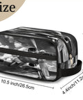 Travel Toiletry Bag For Men Women Kids Waterproof Dopp Kit Organizer with airplane print and zipper pocket, size 26.5x11.2x13.5cm