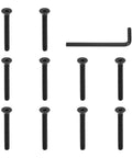 Heavy Duty Carbon Steel Flat Head Socket Cap Screws, 3/16-24 X 1-3/4 Inches, Black Oxide Finish, Grade 10.9, Pack Of Ten With Hex Socket Wrench
