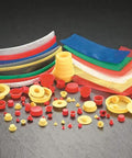 Assorted protective nettings and caps including MINICOIL SW Series Standard Duty Sleeve Web Netting in various colors and sizes.