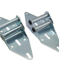 Beefy Heavy Duty Garage Door Hinges 14-Gauge Steel With Galvanized Finish Direct Replacement Pair Durable Rust-Resistant Hinges For Sturdy Door Support Ideal For Heavy Doors And Quick Easy Install. Two galvanized steel garage door hinges, pair