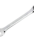Single wrench from 20 Piece Ratcheting Combination Wrench Set With SAE And Metric Sizes, 72 Tooth Ratchet, chrome finish