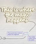 This Is Where The Magic Happens Neon Sign For Wall Decor Home Office Gym Weddings Parties Bar Pub Club Gift For Birthday Bachelorette Valentine Day Warm White Neon Light With Adjustable Brightness