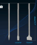 3 Piece SDS Max Chisel Set For Rotary Hammer Drills showing 18 inch point, flat, and wide chisels for masonry and concrete work.