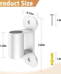 Top Shelf White Fence To Wall Anchor Kit For Tight Dog Playpen Sets Compatible With FXW Enclosures size chart with dimensions.