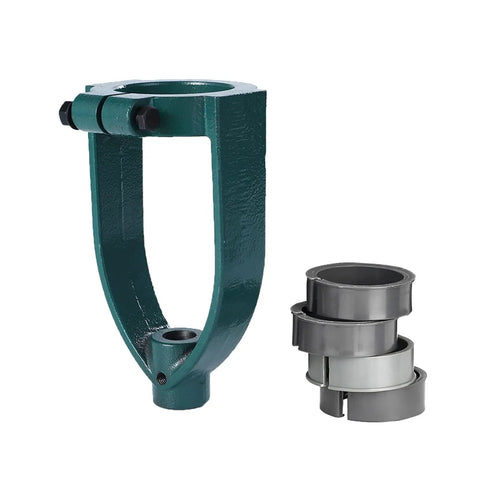 Mortising Attachment for Drill Press With Bench Locator Kit, Hollow Chisel Mortiser, cast iron construction, adjustable rings.