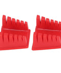 Jiawu Two Piece Soldering Clamp Stand With Magnetic Base For Precise Electronics Work And Robust High Temp Flame Retardant Build in red plastic design.