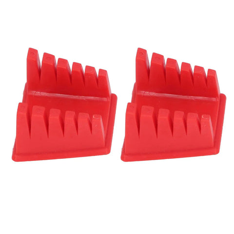 Jiawu Two Piece Soldering Clamp Stand With Magnetic Base For Precise Electronics Work And Robust High Temp Flame Retardant Build in red plastic design.