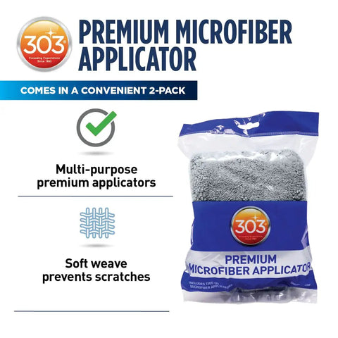 Scratch Free Microfiber Car Detailing Applicator Pads 2 Pack For Wax And Sealants Ceramic Or Graphene Coatings, packaged set