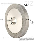 Built Solid Workhorse 3 Inch Flat Diamond Grinding Wheel Half Inch Bore Grit 150 size dimensions 78mm outer 12.7mm bore 10mm thick