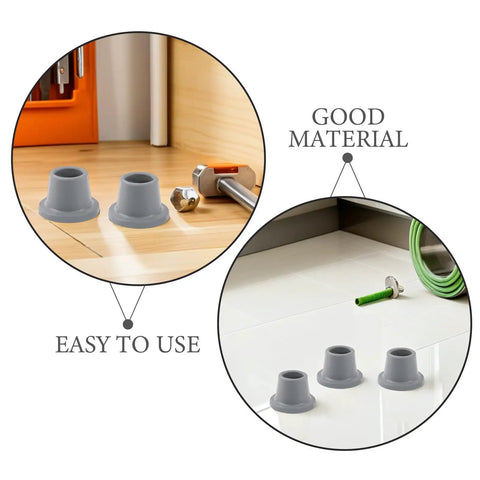 Grippy Anti Slip Rubber Feet For Shower Chairs And Tub Transfer Benches In Wet Bathrooms 4 Pack on a tiled surface