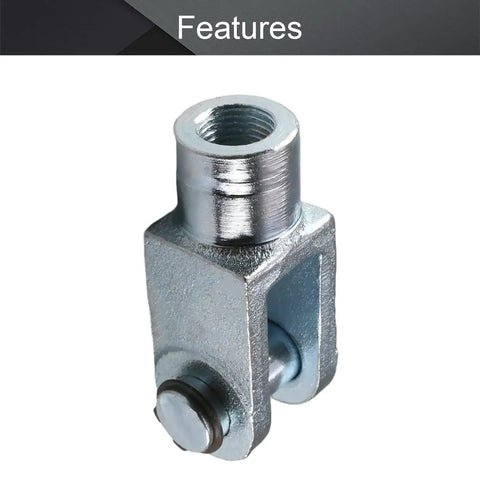 Two Pack Air Cylinder Clevis End Y Type Connector M16x1.5 Female Thread 78mm Length Heavy Duty Iron Pneumatic Fittings For Air Cylinder Foot Mounting Work, iron clevis connector
