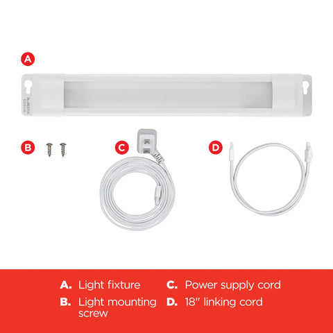 24 Inch Plug In Linkable Under Cabinet Light With High Low Off Switch For Dope Warm White 2700K LED Kitchen Lighting