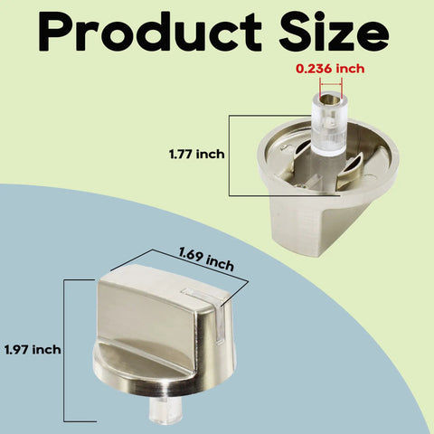 Five Pack Burner Control Knob Assembly Replacement For LG Ranges And Gas Cooktops with dimensions