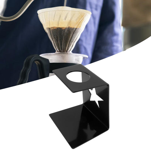 Premium Solid Iron Pour Over Coffee Dripper Station with heavy duty filter holder for mess free brewing.