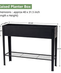 Raised Garden Bed With Legs Elevated Metal Planter Box Black Outdoor Stand With Drainage Holes Durable Steel Frame Holds About 1.5 Cubic Feet Soil