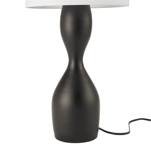 Dope Modern Wavy Black Table Lamp With 75 Inch Cord 23 Inch Tall Easy Assembly Bulb Not Included E26 Bulb Compatible close-up