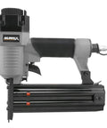 Straight Shooter Pneumatic Brad Nailer 18 Gauge with black steel housing, ideal for crown molding and fine trim work.