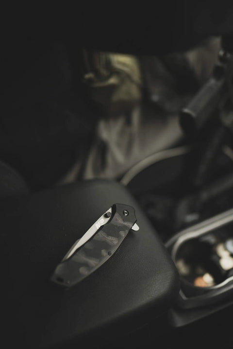 Assisted Opening Tactical Knife With 9.3 Inch Overall Length, 4 Inch Tanto Blade, Titanium Nitride Coated 9Cr18MoV Stainless on seat