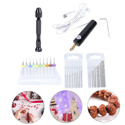 Handmade Mini Twists Drill Kit and Woodworking Drill Set All In One DIY Engraving Tool With Pcb Bits for craft and jewelry work