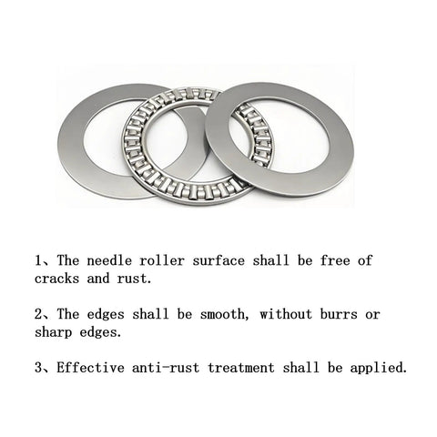 Thrust Needle Roller Bearing Set With Washers For Power Tools And Home Appliances Galvanized Rollers Corrosion Resistant