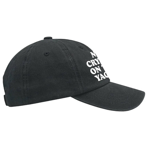 No Crying On The Yacht Trucker Hat For Son Funny Nautical Cap With Adjustable Strap Casual Outdoor Wear For Travel Photos And Everyday Adventures For Everyday Use, side view