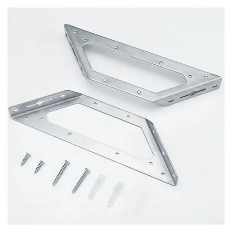 Heavy Duty Knockout Stainless Steel Corner Brackets 90 Degree L Shape Wall Shelf Bracket Set with screws and wall anchors