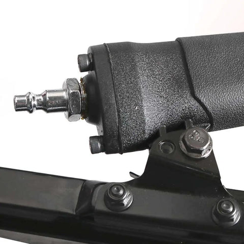 Close-up of connector on 21 Degree 3-1/4 Inch Full Round Head Framing Nailer With Depth Adjustment For Quick Drive Power, Rips Through 2 To 3-1/4 Inch Plastic Collated Nails, Pro Grade, Beast On The Job Site, NR83A Compatible.