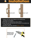 Installation guide for 10 Pack Antique Brass Cabinet Pulls With 3 Inch Center Hole Retro Vintage Square Drawer Pulls