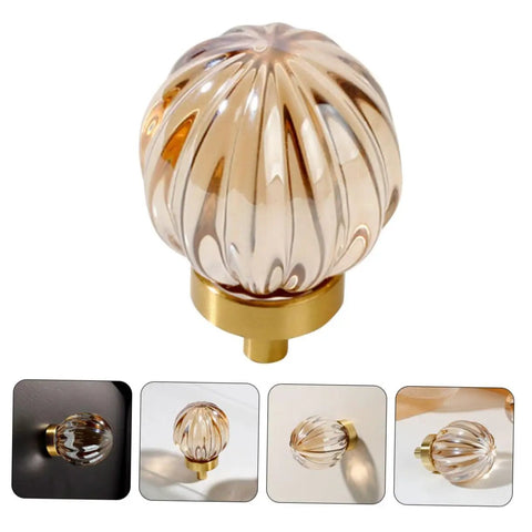 Brass Crystal Cabinet Knob And Drawer Pull Gold Tone Metal Dresser Handle For Wardrobe And Furniture Doors Single Hole Kitchen Hardware